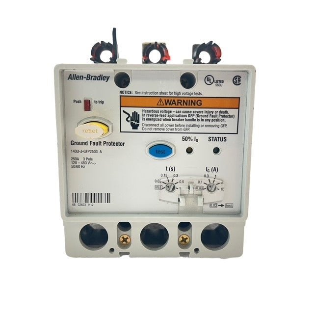 ALLENBRADLEY GROUND FAULT PROTECTOR 140UJGFP2503 A 50/60 HZ 250 AMP