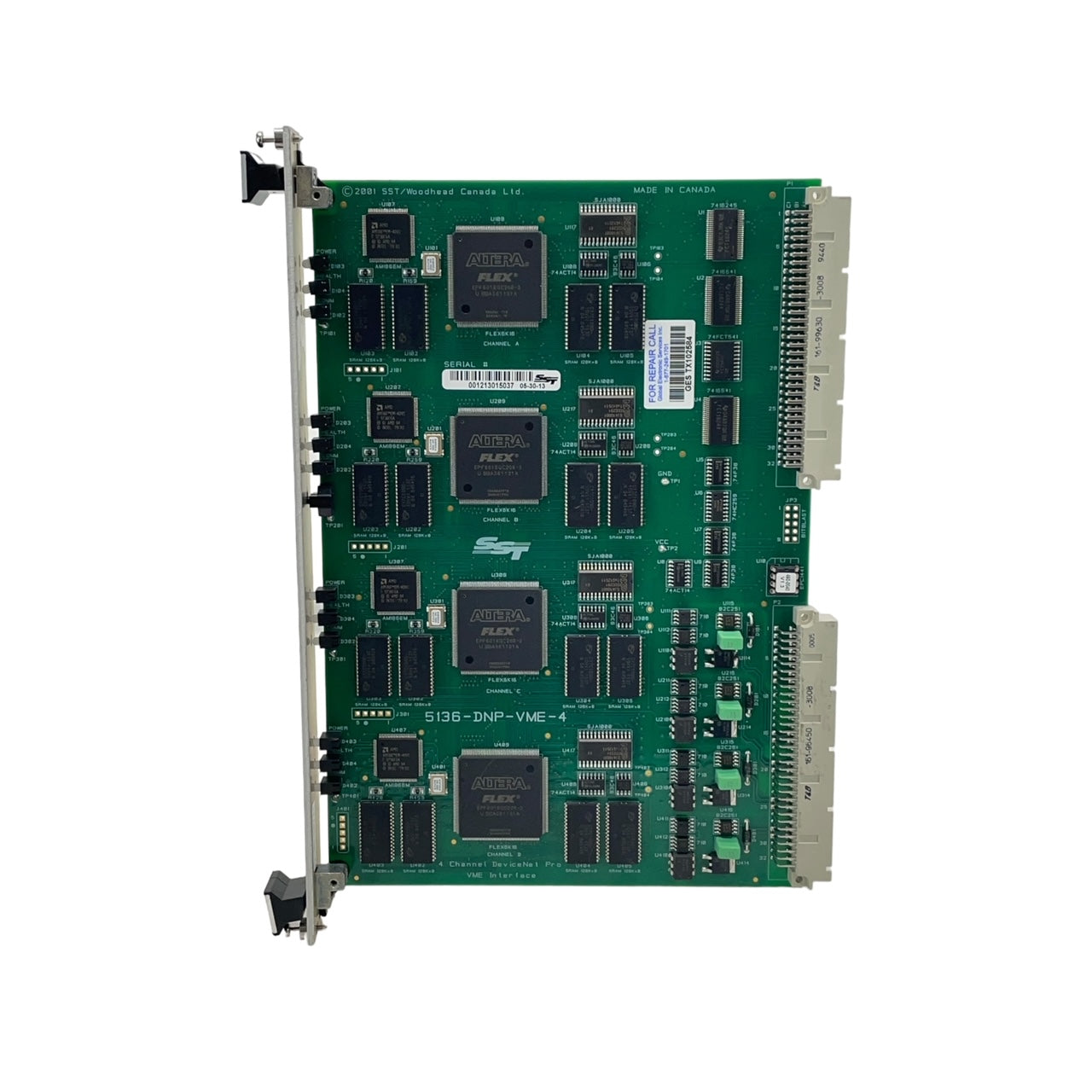 AMAT 0190-05731 SST 5136-DNP-VME-4 4 CHANNEL DEVICENET PRO VME INTERFACE PCB BD