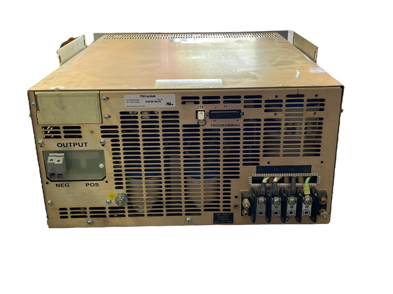 TDK-LAMBDA ESS 400-37-2-D-1640ESS POWER SUPPLY 00481836