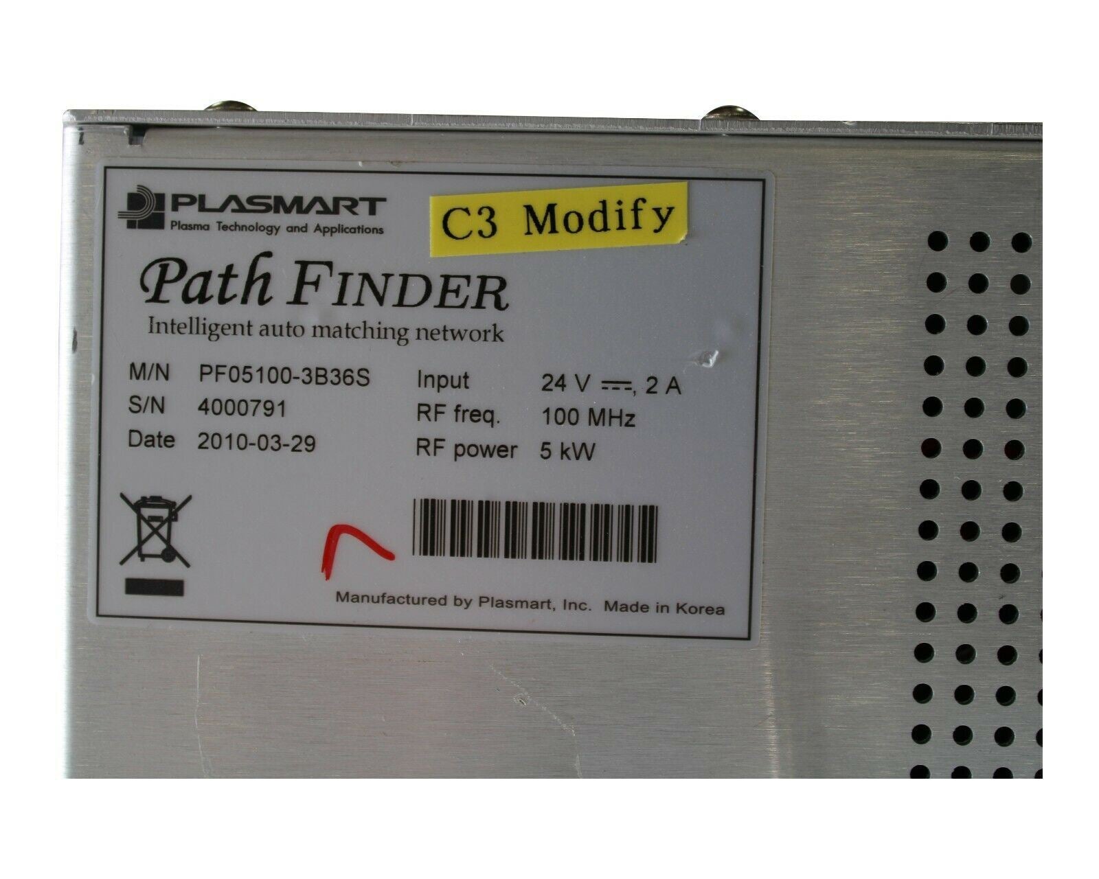 SEMES PLASMART TECHNOLOGY PATH FINDER AUTO MATCHING GENERATOR PF05100-3B36S 5KW