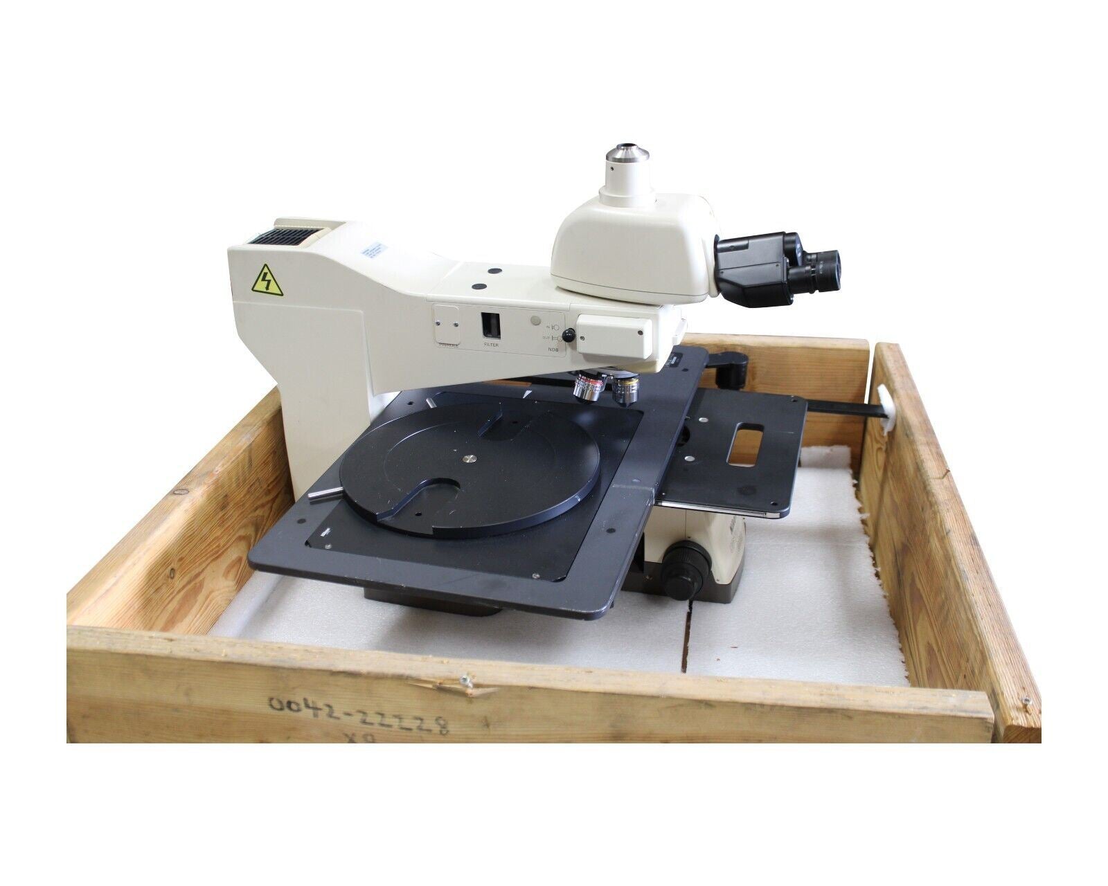 NIKON OPTIHOT-300D INSPECTION MICROSCOPE 100-120V 3A 50/60HZ DXM1200 W/LENSES